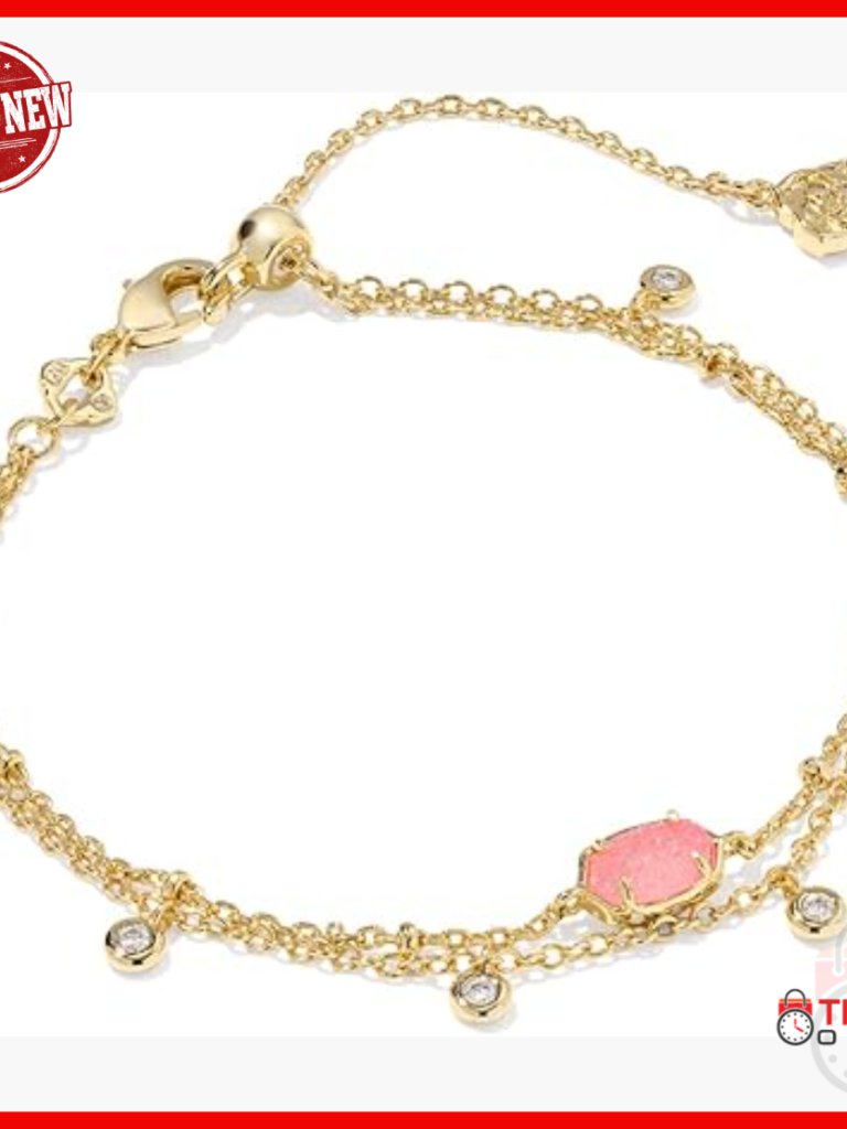 Gold Plated Multi Strand Crystal Bracelet Adjustable Slider Bead 6.5"